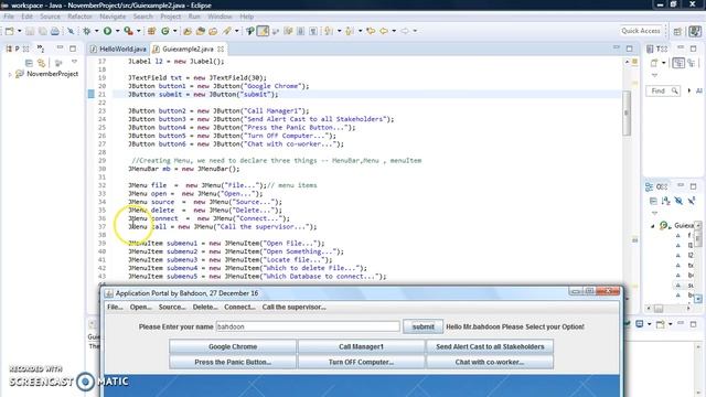 Java User Interface, JMenuBar,JPanel and how to add image on JPanel смотреть онлайн