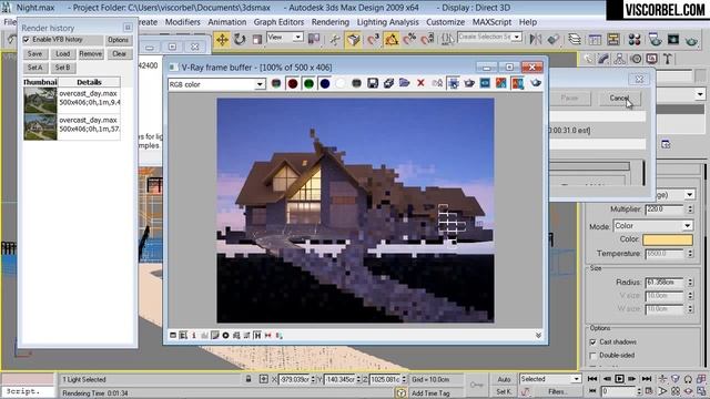 Экстерьер в 3ds max с нуля. Часть 17. "Облачный и ночной ренедры" смотреть онлайн