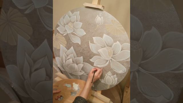 Даня Дунай МК - трафареты для росписи "Лотосы" stencil art