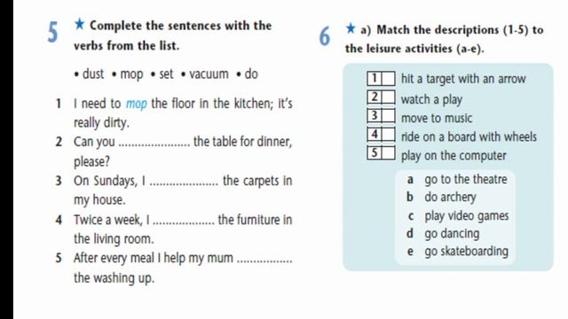 Excel. Grade 8. Lesson 14. Daily routines & free time activities & Chores