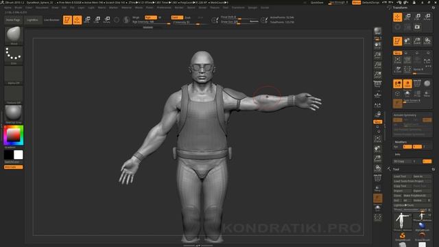 10. Симметрия Zbrush. Восстановление симметрии | Уроки на русском