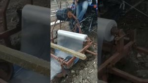Укладка плёнки под арбуз? самодельным пленкоукладчиком