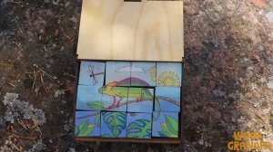 Деревянные кубики пазл. Ручная работа. Семейная мастерская деревянных игрушек WoodGrandPa