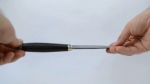 Нож Стриж из дамаска. Рукоять из граба с мельхиором.