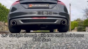 Audi TT 8J 2.0 TFSI Stock vs Straight through exhaust comparison