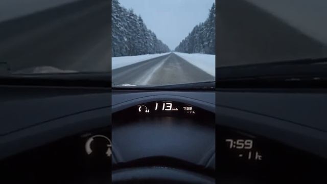 Расход энергии на трассе зимой при 110км_ч Nissan Leaf.mp4