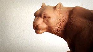 СКУЛЬПТУРА СНЕЖНОГО БАРСА, ПАНТЕРЫ. SCULPTURE OF A SNOW LEOPARD, PANTHER.