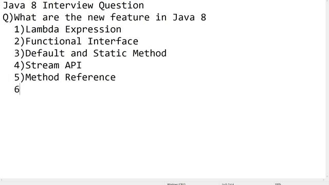 Java 8 New Features/ Top java 8 Features/ Lambda Expression/Functional /Java Interview Question