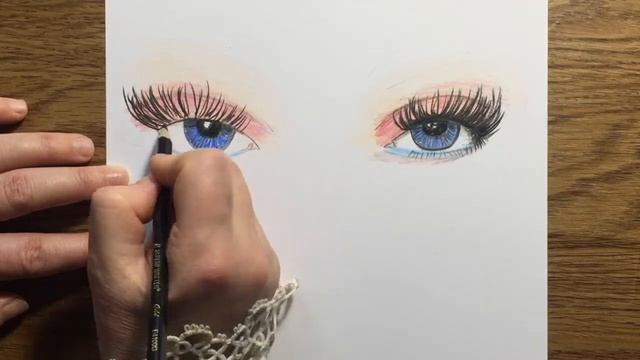 How to draw beautiful face Как нарисовать красивое лицо девушки