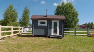 Мобильный проект бани из клееного бруса Укко