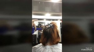 Работа с расческой для мелирования. Мелирование с затемнением корней