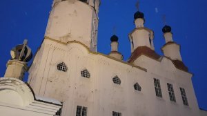Снег в Тотьме. Константин Кукушкин колокольный звон во Входоиерусалимской церкви город Тотьма