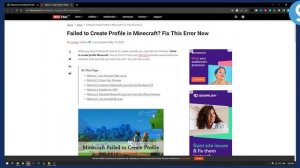 How To Fix Minecraft Java Failed To Create Profile (2023)