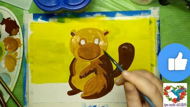 Рисуем бобра с детьми/Урок рисования