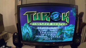 Turok: Dinosaur Hunter demo on Pentium 90 Mhz PC (3dfx Voodoo, Glide)