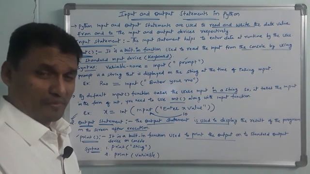 Input and Output Statements in Python | input() & print() Functions in Python | Python Programming