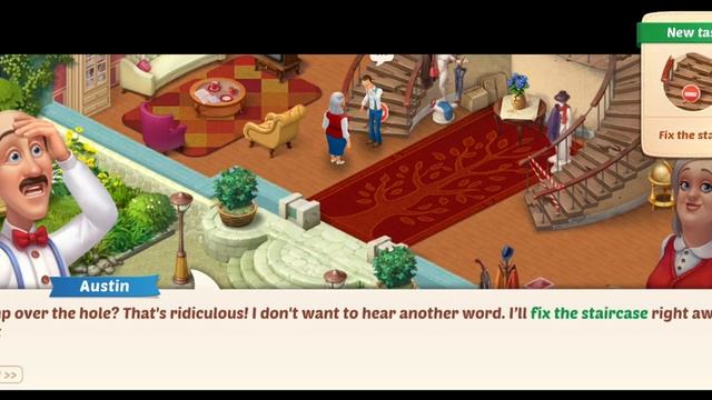 Game HOMESCAPES Day 3 "The living room and repair the stairs" смотреть онлайн