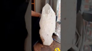 super large Lemurian crystal.21 inches tall . over 66 pounds