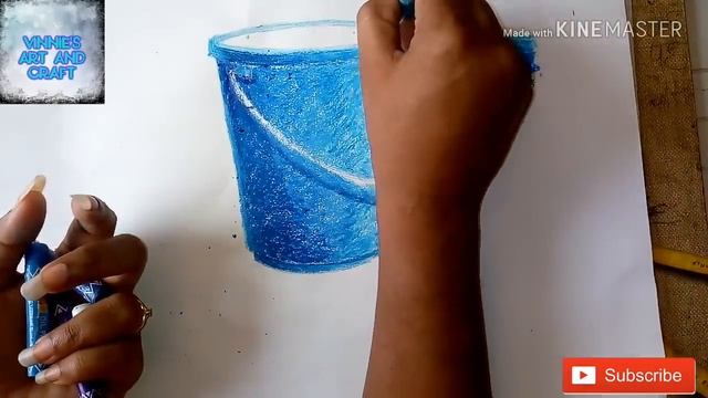 ART IT IS : How to draw and colour bucket in oil pastel for elementary and Intermediate смотреть онлайн