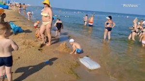 Анапа Витязево сегодня 19 июля 2024. Обстановка на пляже море и погода сейчас