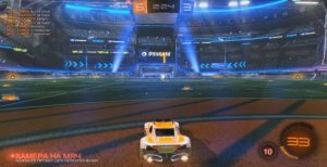 rocket league - гол сбрасыванием с отскока..