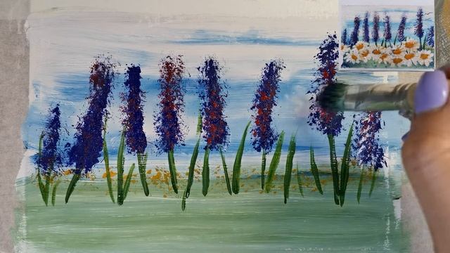 Пейзаж за 15 минут - рисование в правополушарной технике гуашью смотреть онлайн