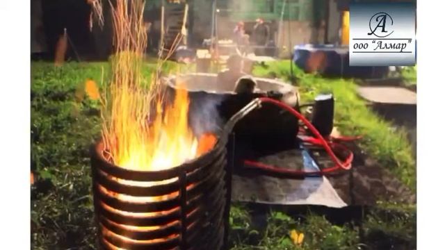 Спиральный дровяной нагреватель для бассейна и купели!
