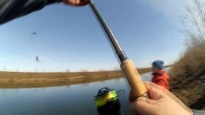 Рыбалка на Тёплом Канале ЗСМК 11 апреля 2021г.