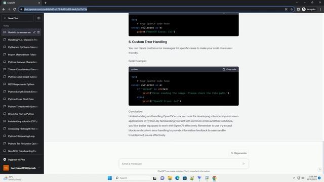 OpenCV in Python error