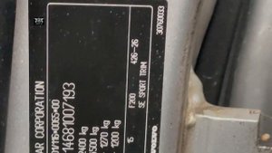 Volvo XC70 2007 color code paint code location