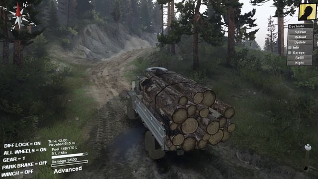 SpinTires Gaz 3308 смотреть онлайн