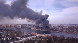 В Петербурге горит «Невская мануфактура» l Saint-Petersburg drone video #BalagurovDmitry