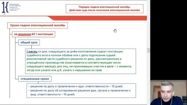АПП (ОФО). Тема № 8. Апелляционное производство в арбитражном процессе