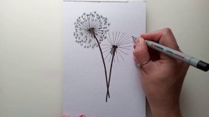 Простой способ нарисовать одуванчики
