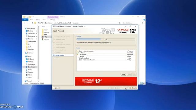 Oracle 12c install and setup database смотреть онлайн