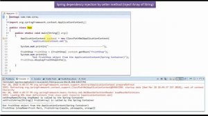 How to Inject Array of String using Spring dependency injection by Setter method? | Spring Tutorial