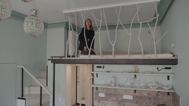 Студия в стиле Tiffany(Ботаника)-22 квадрата | РУМ ТУР смотреть онлайн