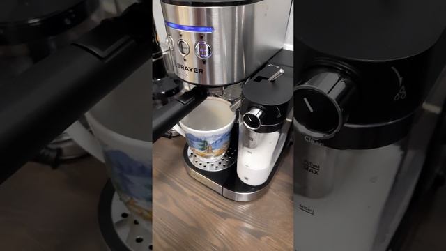 почему моргает индикатор кофемашины BRAYER и приготовление latte