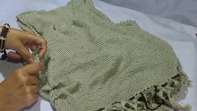 Вязаная майка.Спицы и крючок, идея. Краткое описание.