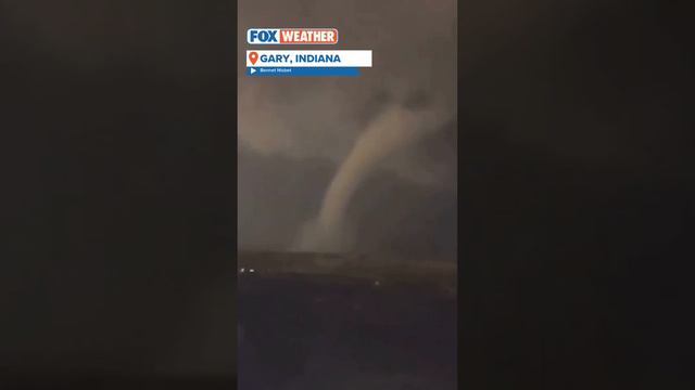 Large Tornado Moves Through Gary, Indiana