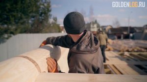 Сборка дома из оцилиндрованного бревна