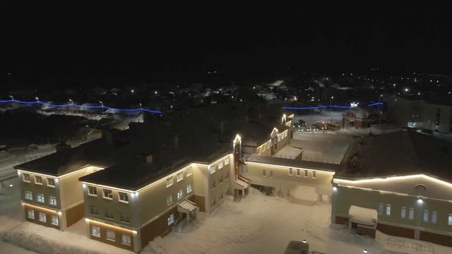 Архитектурное освещение школы №3 в г. Тарко-Сале