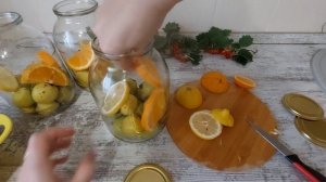 Грушевый компот на зиму , с добавлением лимона? и апельсина ?.