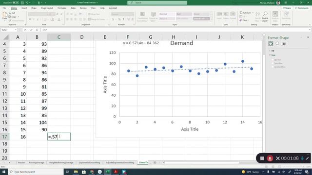 Linear Trend Forecasting Using Microsoft Excel смотреть онлайн