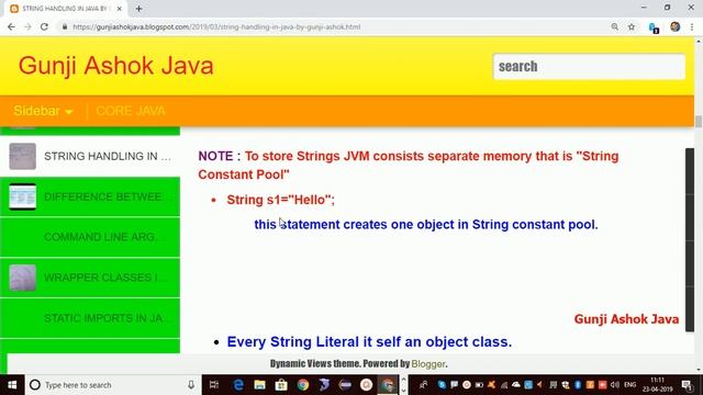 String Handling Part 1 In Java In Telugu By Gunji Ashok смотреть онлайн