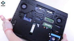 Экспресс разбор ноутбука Dell Alienware 17 R4. Игровой ноутбук Dell. Увеличение RAM.Disassembly Del