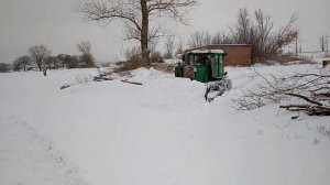 чистим снег трактором  т 74  зима 2022