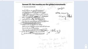 Lecture on Sonnet 55