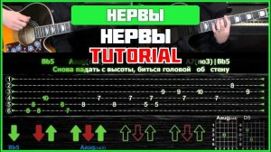 Нервы - Нервы | Guitar tutorial | На 2-х гитарах