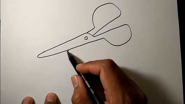 How to draw a scissors step by step | EASY TO FOLLOW смотреть онлайн